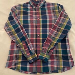 Banana Republic Mens Button Up Untuck Fit Dress Short Large